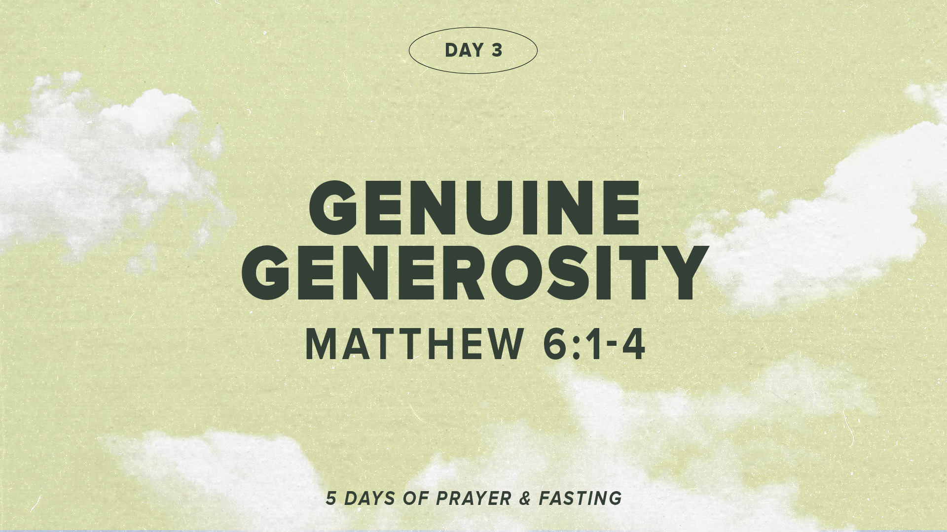 Genuine Generosity Victory Church